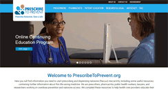 Desktop Screenshot of prescribetoprevent.org